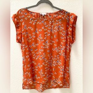 Floral print orange blouse from DR2 - NWT